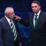 Lula y Bolsonaro durante el debate presidencial