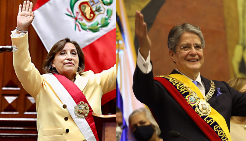 2 hipótesis de juicio político: Lasso en Ecuador y Boluarte en Perú